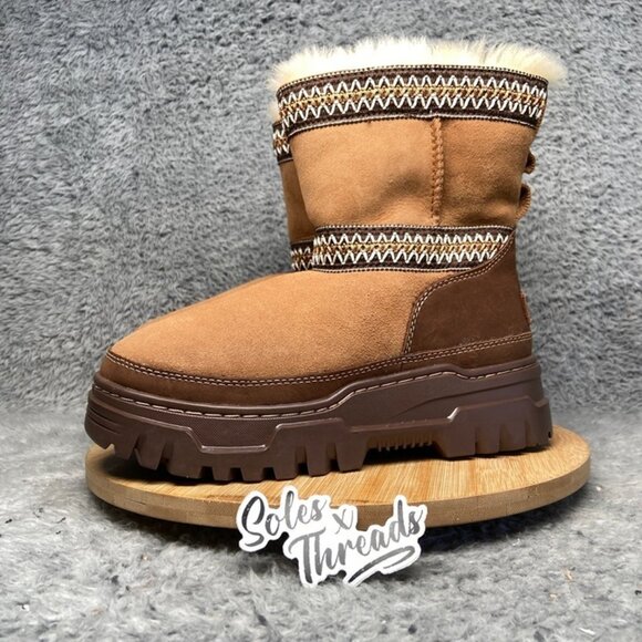 UGG Classic Mini TrailGazer Boot Sizes 6-8 Women Chestnut 1158322 - Picture 4 of 6